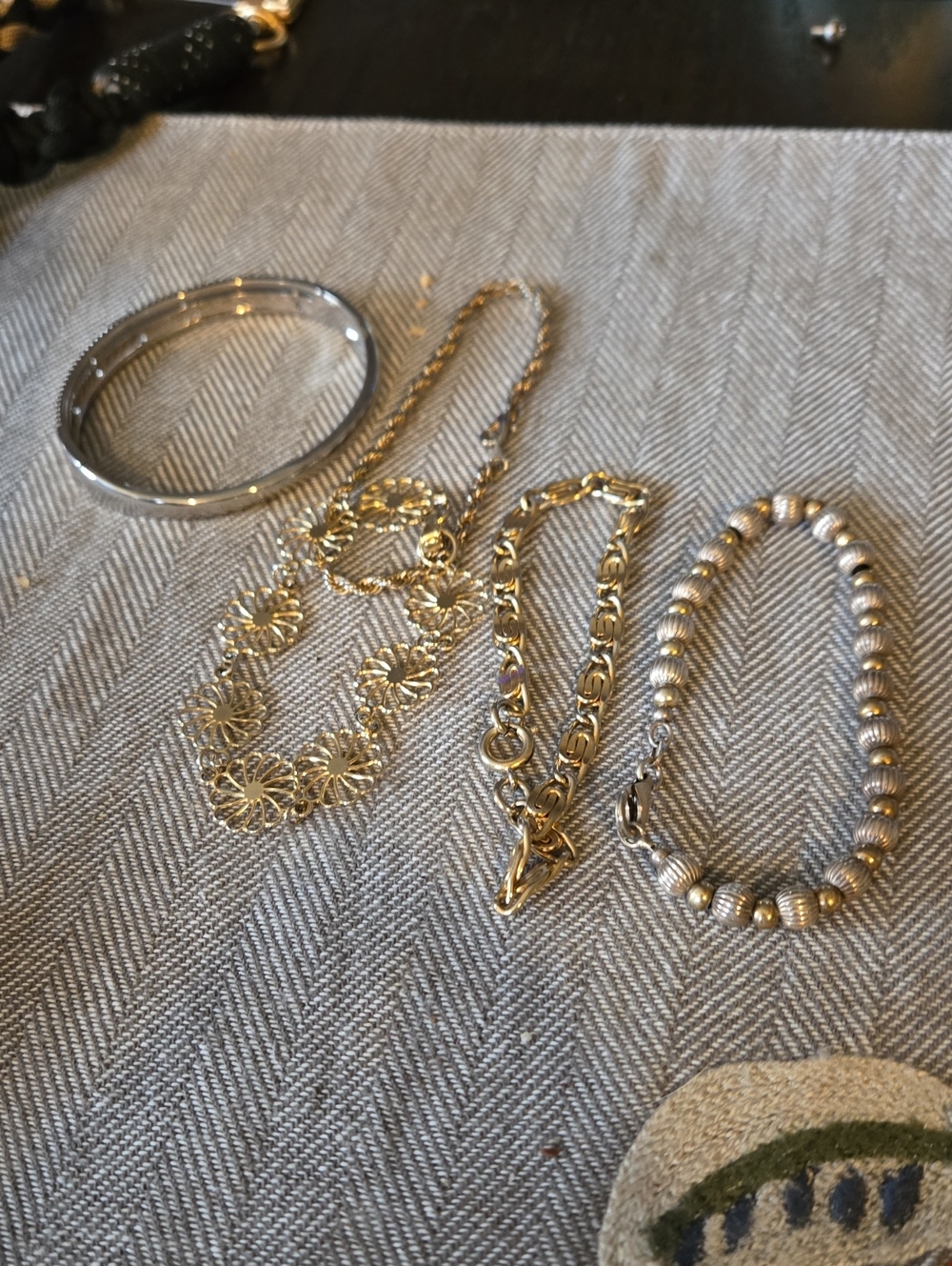 Gold and Silver Mixed Metal Bracelet Set
